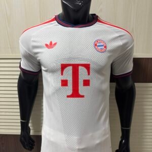 Adidas FC Bayern Munich 2024-25 Third Soccer Football Shirt – Off-White | Diamond Graphic | Vintage Edition