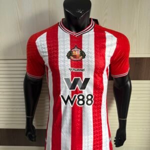 Hummel Sunderland AFC 2025/26 Home Jersey – Red & White Stripes | Premier League Football Shirt