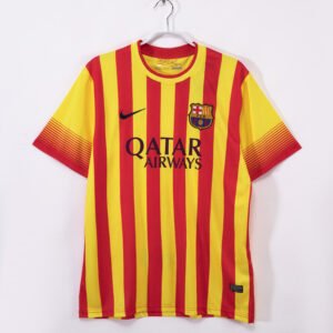 2013/14 FC Barcelona Away Yellow Retro Jersey #5 A11