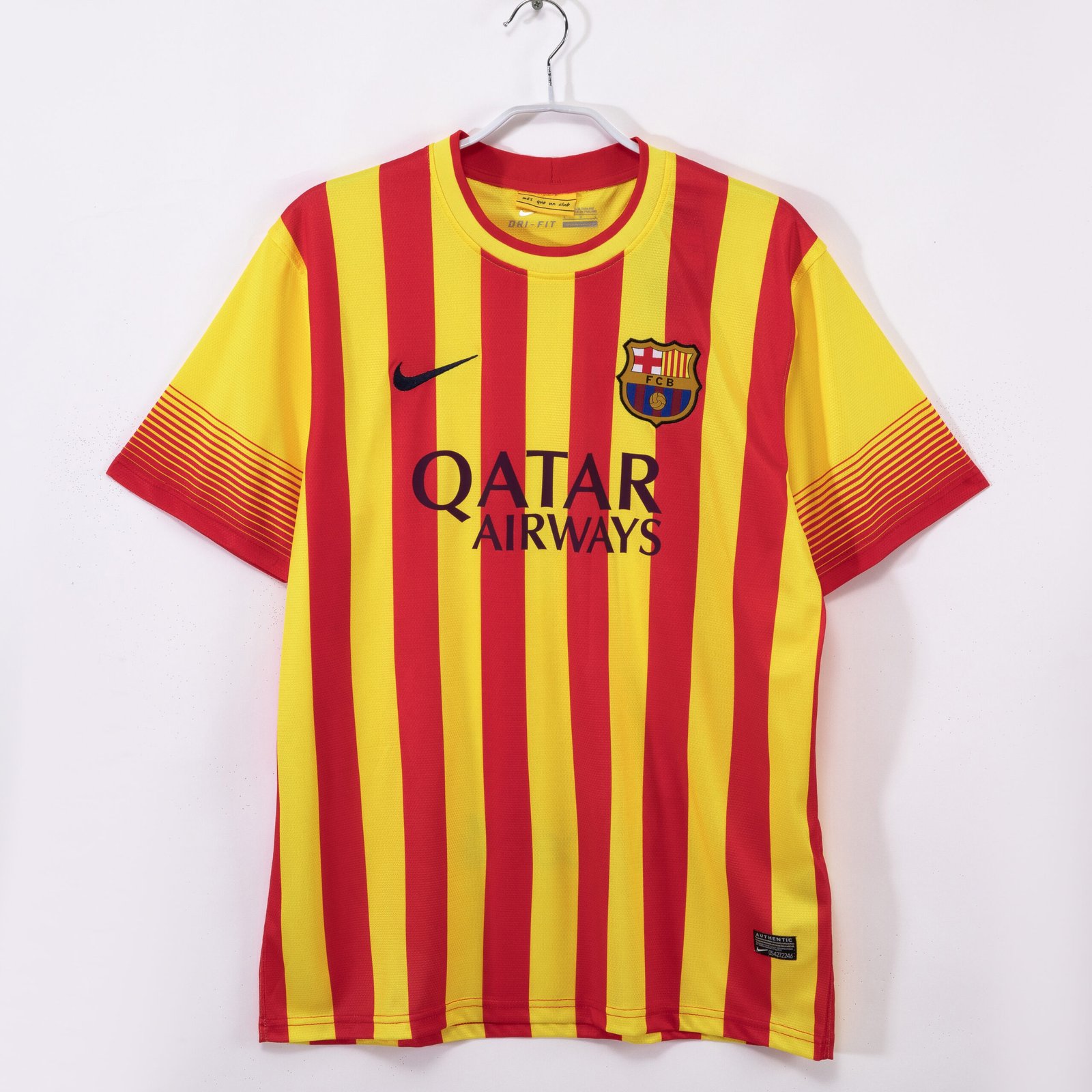 2013/14 FC Barcelona Away Yellow Retro Jersey #5 A11